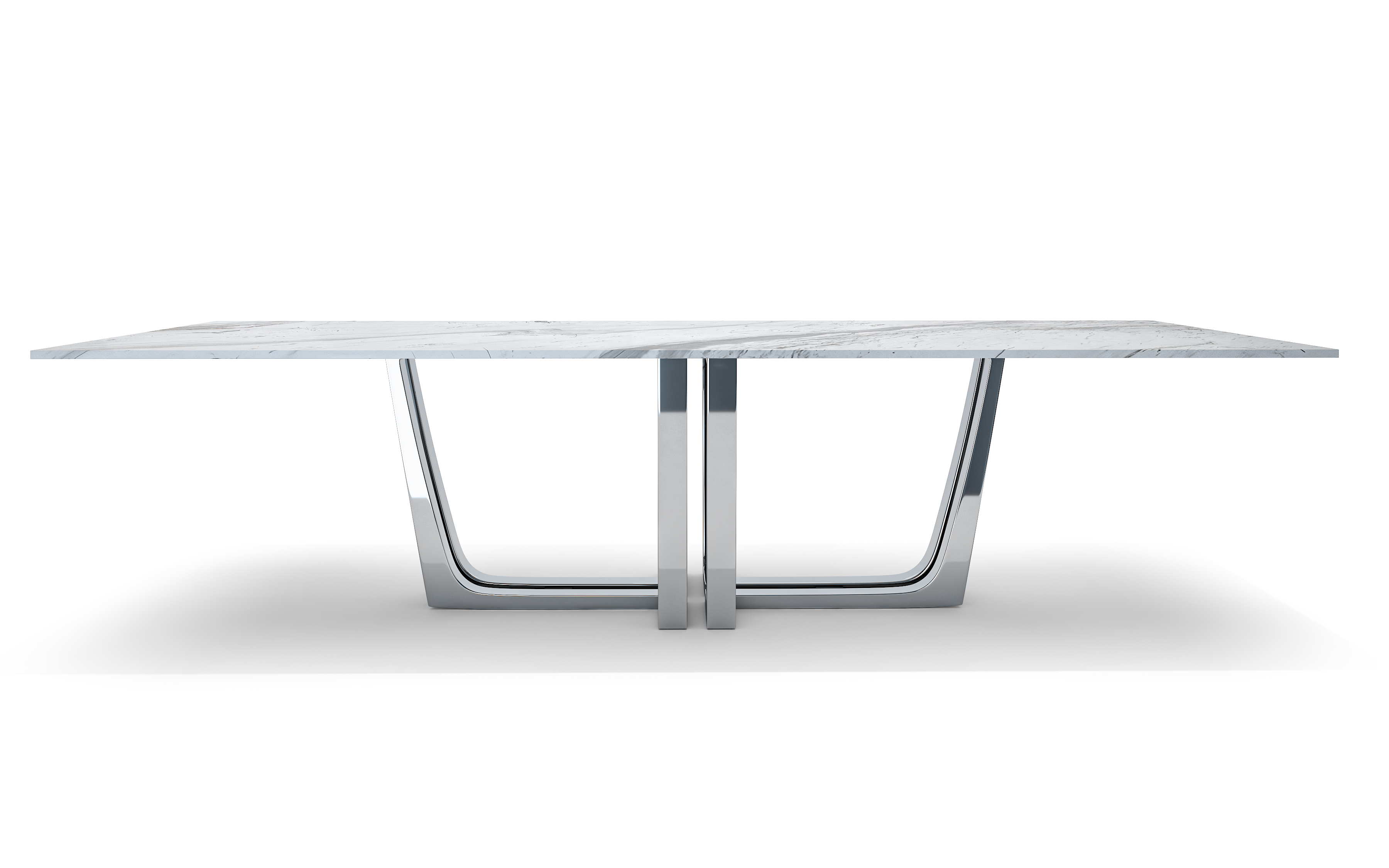 Stheno White Marble Dining Table