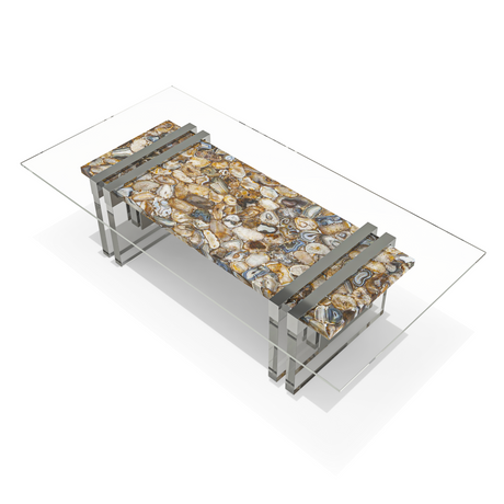 Merope Brown Agathe Stone Coffee Table