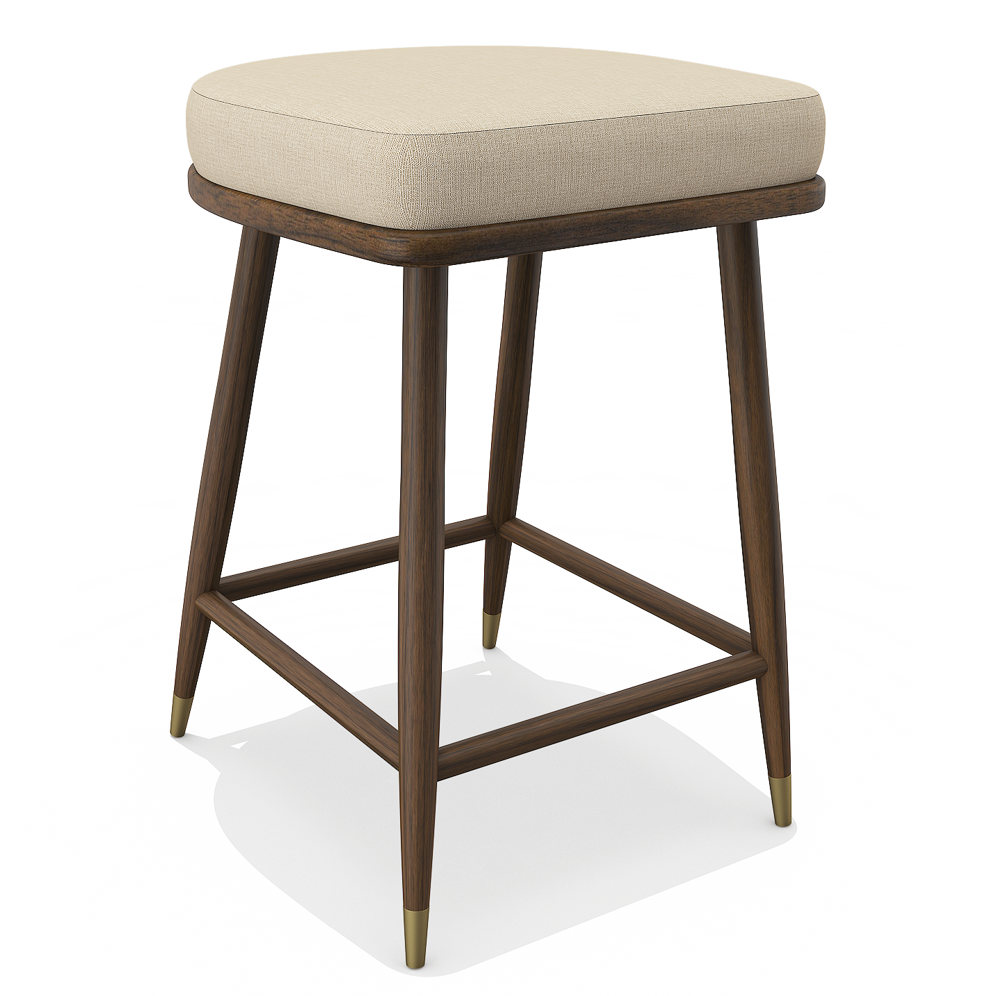 Ariane Walnut Wood Counter Stool