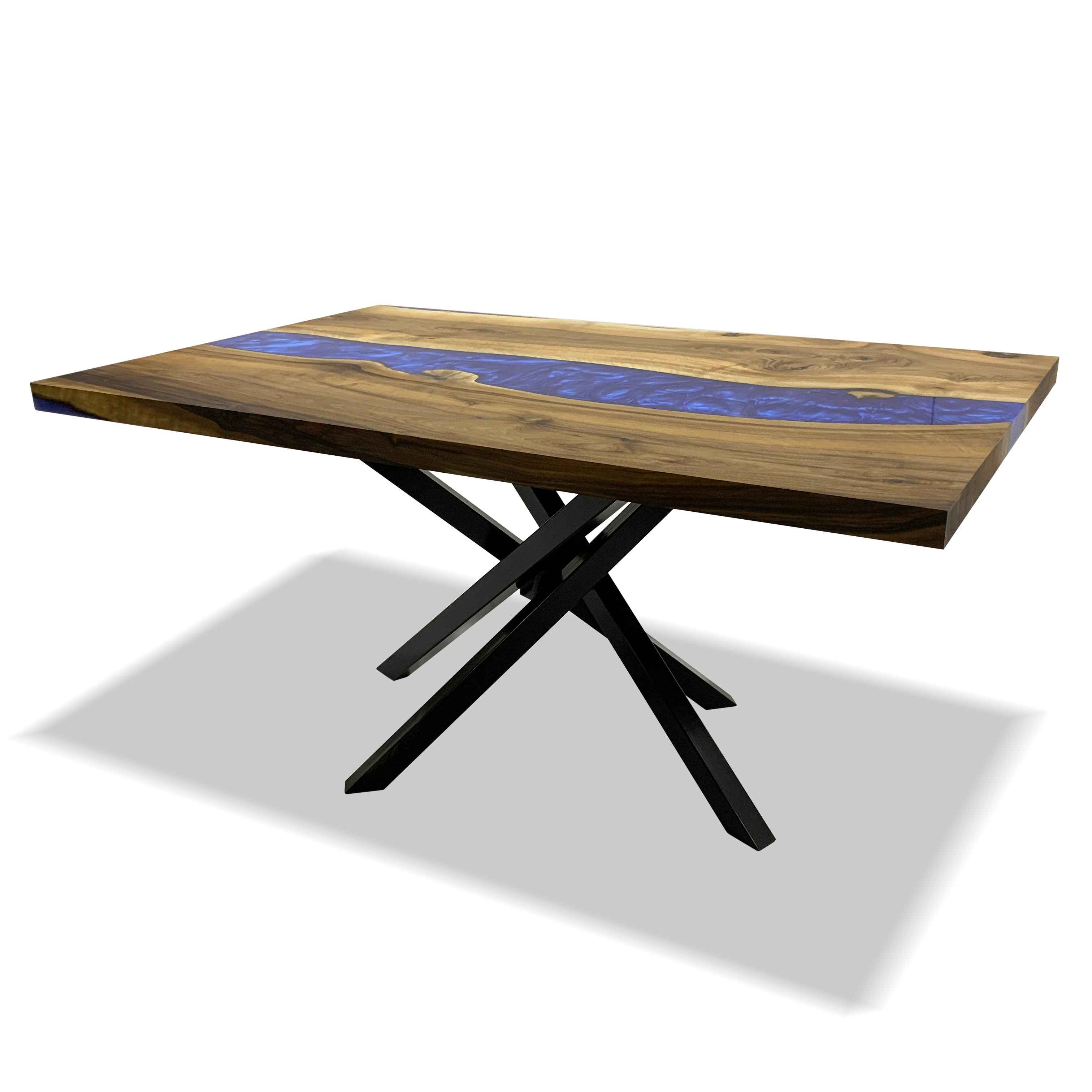 Astrea Walnut Wood River Dining Table