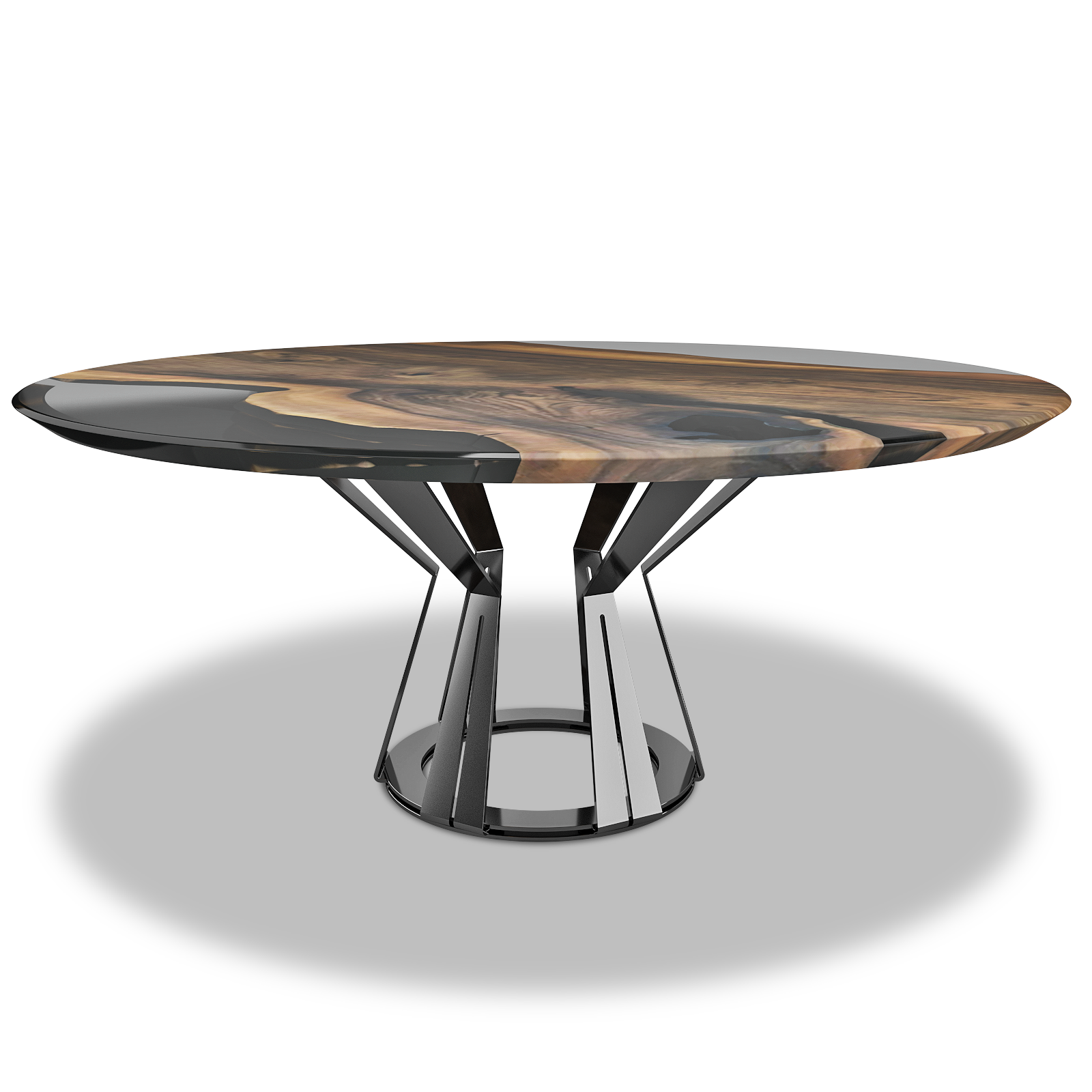 Timberwolf Atalante Walnut Wood Round Dining Table