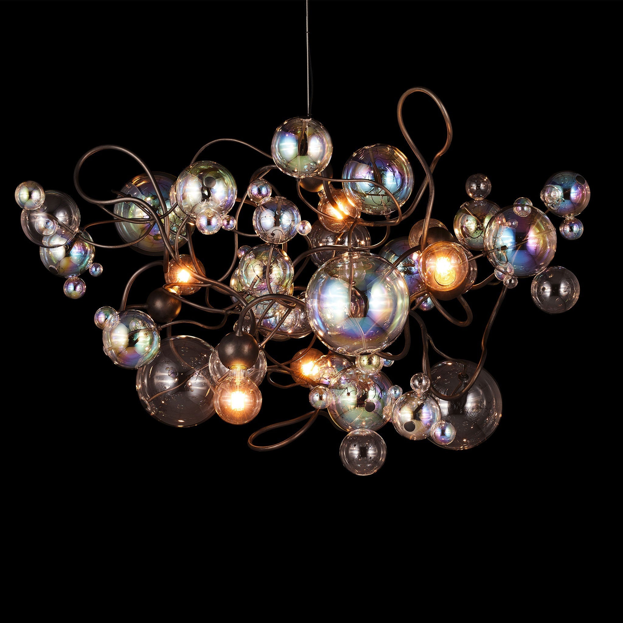 Bubbles Flow Chandelier Round