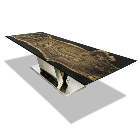 Dark Evandros Walnut Dining Table