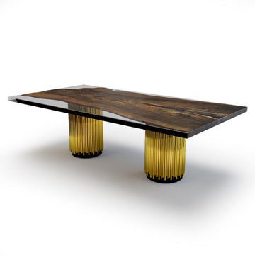 Evohe Walnut Wood Rectangular Dining Table - ARDITI COLLECTION®