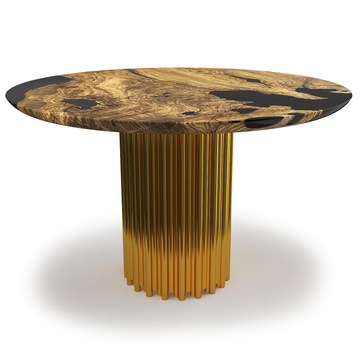 Hagno Olive Wood Round Dining Table - ARDITI COLLECTION®