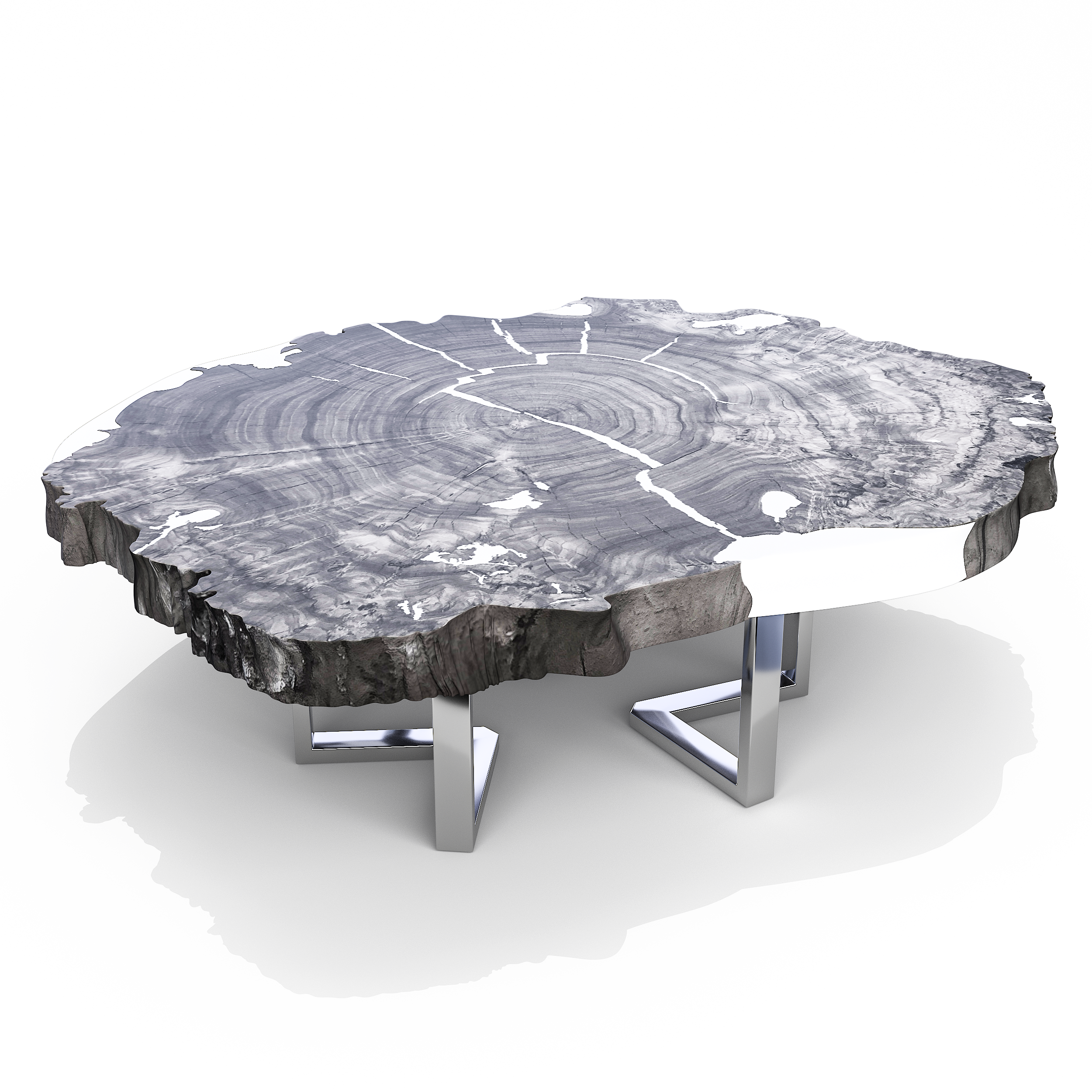 Satyria Bleached Walnut Wood Coffee Table