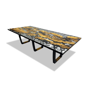 Staphyle Olive Wood Wavy Dining Table - ARDITI COLLECTION®